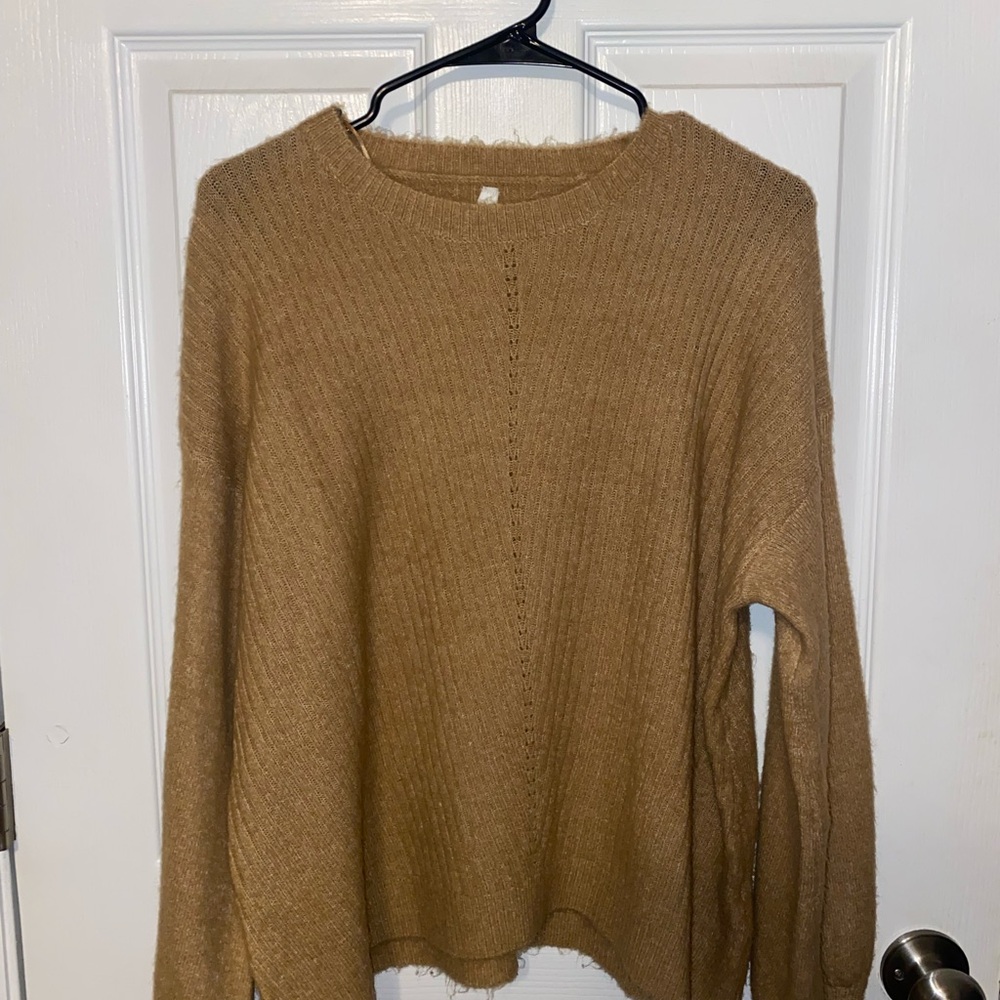 Cozy Camel Knit Sweater